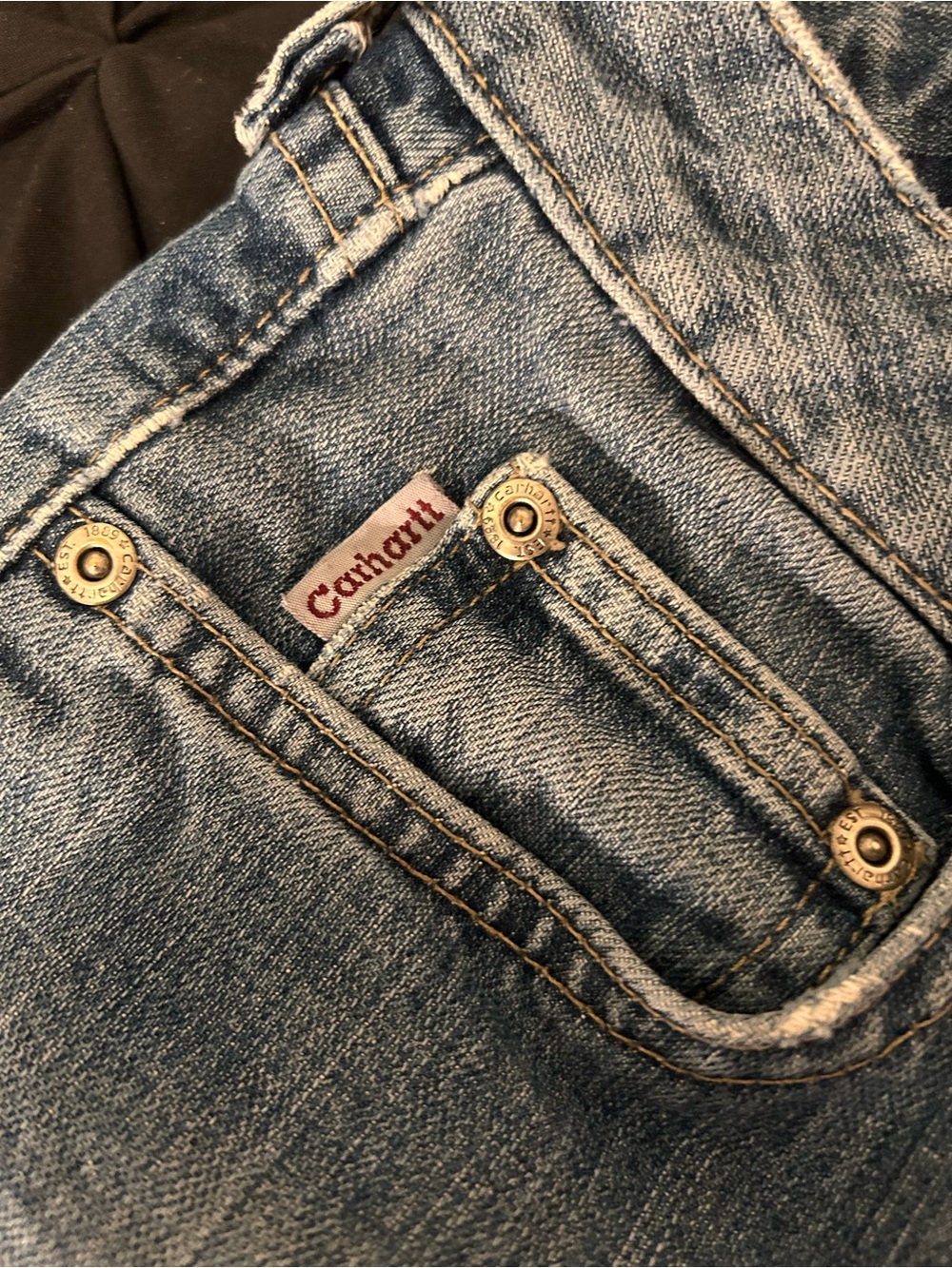 Carhartt Classic Light Blue Straight Leg Jeans - Picture 3 of 3